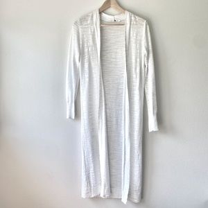 Athleta Long White Cardigan